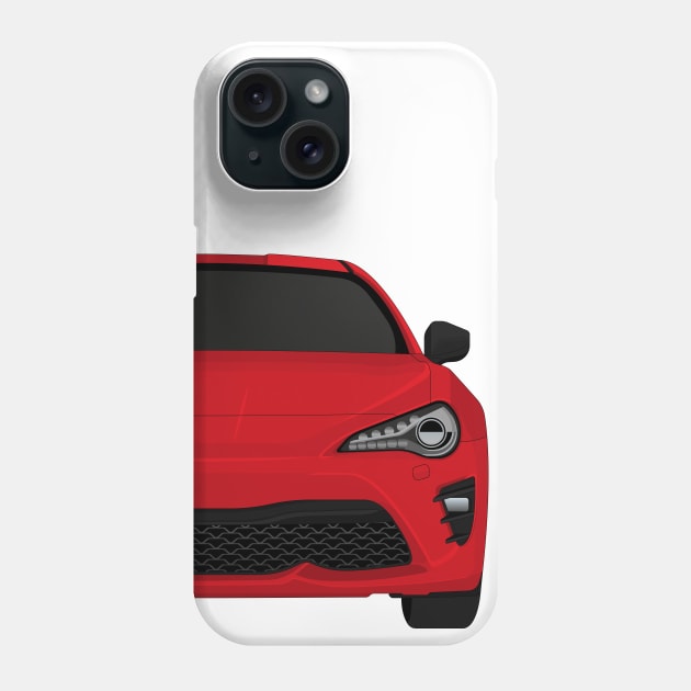 GT86 Red + black Phone Case by VENZ0LIC