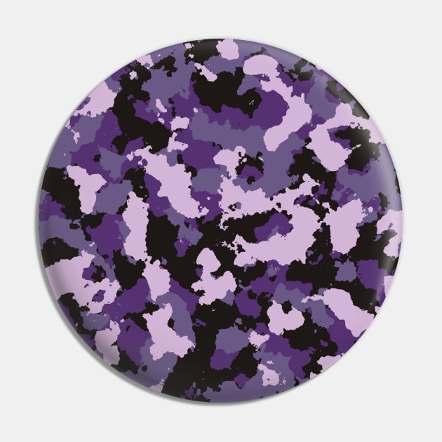 Purple Camouflage Pin by Tshirtstory