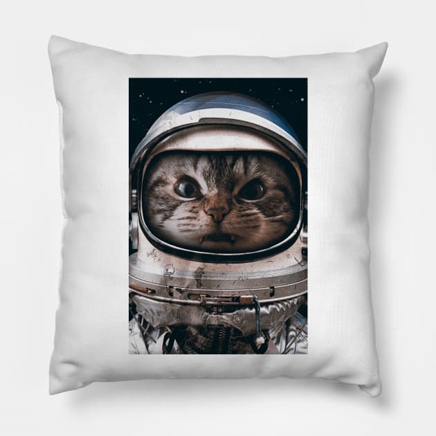 Space Catet Pillow by SeamlessOo