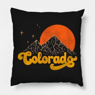 Vintage State of Colorado Mid Century Distressed Aesthetic Pillow