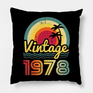 Vintage 1978 Made in 1978 45th birthday 45 years old Gift Pillow