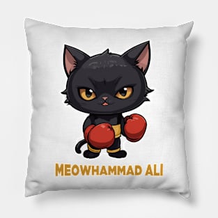 the greatest boxer cat Pillow