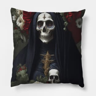 Painting of Santa Muerte Pillow