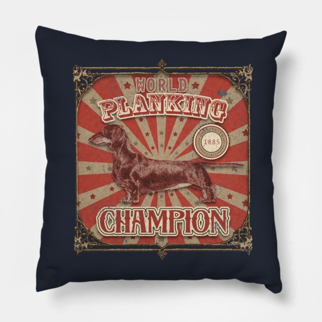 World Planking Champion Pillow by NightWolf Studios