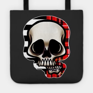 Split Pattern Skull Tote