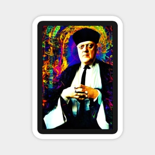Cyberpunk Aleister Crowley The Great Beast of Thelema painted in a Surrealist and Impressionist style Magnet