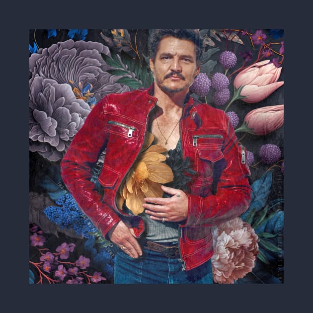 Pedro Pascal Red Leather Bouquet by ZelleDa