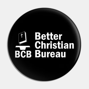 BCB Better Christian Bureau Pin