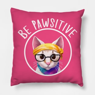 Stay Pawsitive Shirt, Be Pawsitive Shirt, Cat Positivity Shirt, Sarcastic Cat Shirt, cute paw t-shirt, Pawsitive Catitude, Funny Cat Lady Gift, Cat Mom Shirt Gift, Nerd Cat Shirt, Funny Nerdy Cat, Cute Nerd Cat Shirt, Cute Nerd Shirt, Cat Owner Gift Tee Pillow