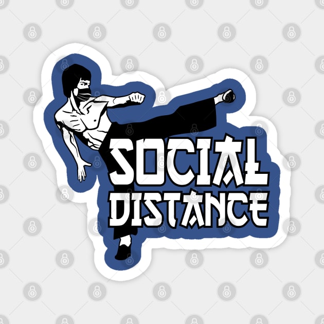 Social Distance Bruce Lee Magnet by iMAK