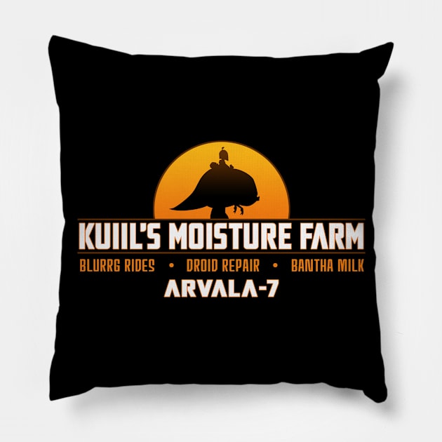 KUIIL'S MOISTURE FARM Pillow by POP SHOCK