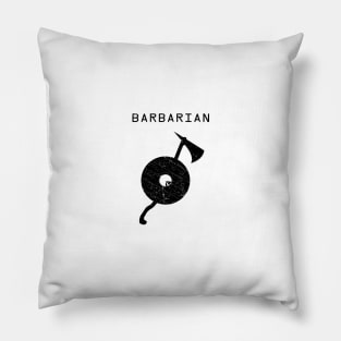 Barbarian - Dark on Light Pillow