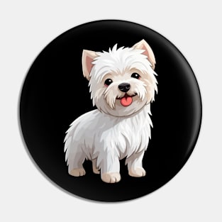 Sunny Days - Cartoon Westie's Delight Pin