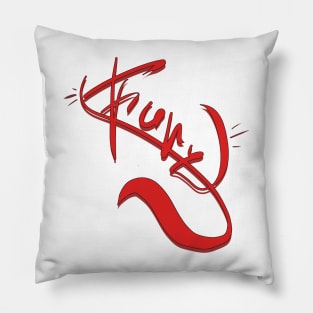 Fury feeling tshirt design Pillow