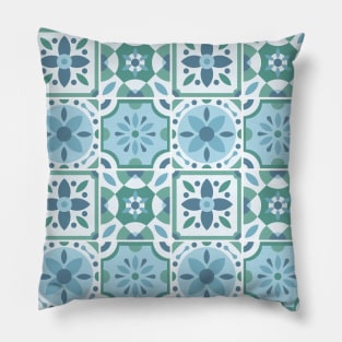 Azulejo #24- vector Portuguese Moorish pattern Pillow