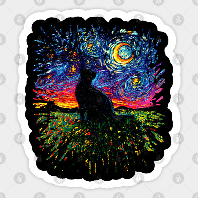 Black Cat Night (Splash Version) - Black Cat - Sticker