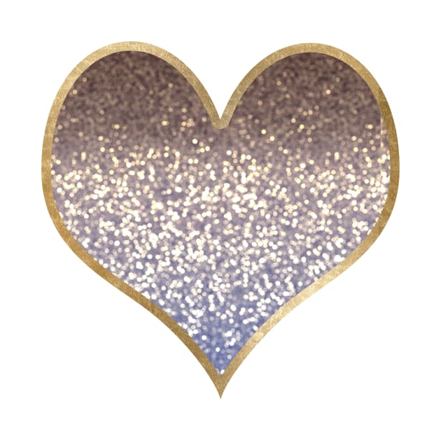 Heart - golden bleu gradient by RoseAesthetic