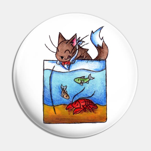 Fishy Friday Pin by KristenOKeefeArt