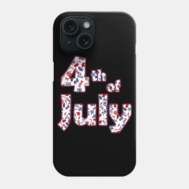 4th of July Independence Day Phone Case by valentinahramov