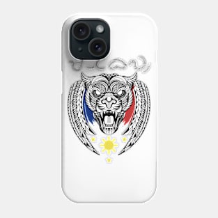 Tribal line Art Tiger / Baybayin word Matibay (Tough/Strong) Phone Case