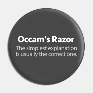 Occam's Razor Definition Design #2 Pin