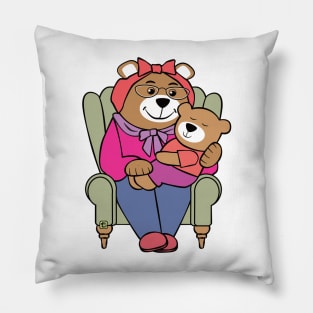 Grandma Bear and Grandchild Pillow