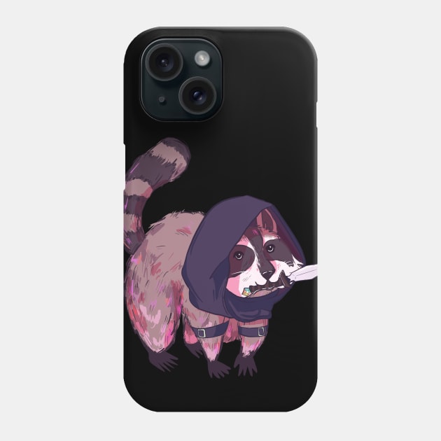 Rogue Raccoon Phone Case by paintdust