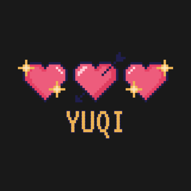 Yuqi Pixel Heart Valentine (G)I-dle by wennstore