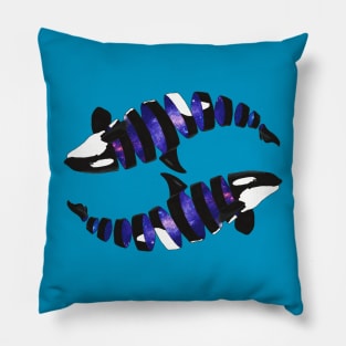 Galaxy Orcas Pillow