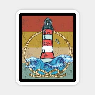 Lighthouse Sea Seagull Coast Shipping Vintage Magnet