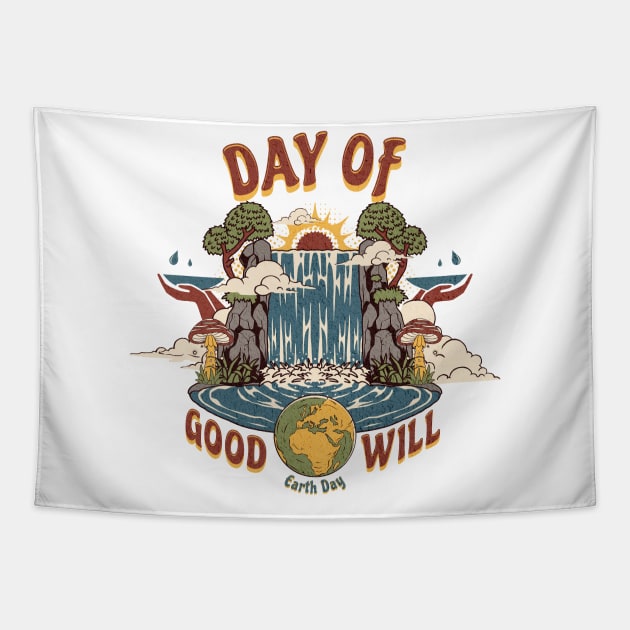 Earth Day | Protect Earth | Day Of Goodwill Tapestry by PlayfulPrints