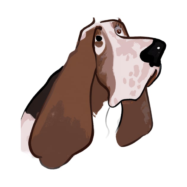 Cute Basset Hound Drawing by Play Zoo