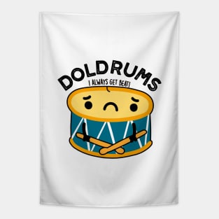 Doldrums Cute Sad Drummer Drum Pun Tapestry