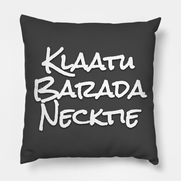 Army of Darkness Klaatu Barada Necktie Pillow by LP Designs