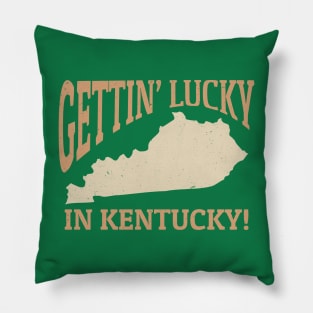 Gettin Lucky In Kentucky - Vintage Pillow
