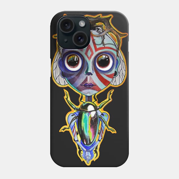 beetle and girl Phone Case by IvanJoh