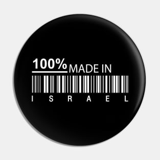 100% made in  Israel Pin