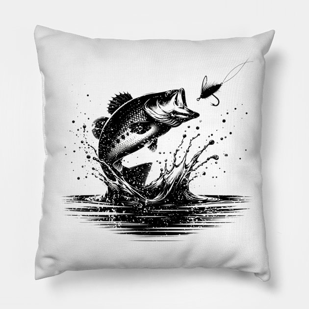 Fishing Shirt Fishing Gift for Dad Fishing Tshirt Fisherman Gift Men's Fishing Shirt Fishing Holiday Funny Fishing Shirt Fathers Day Pillow by HoosierDaddy