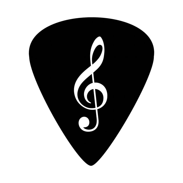 Guitar Plectrum Clef Finger Picking Funny Gift by bigD