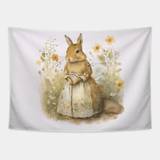 Tasha Tudor Inspired Mother Rabbit Tapestry