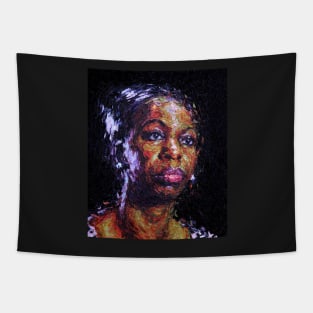 Black is the colour of my true love's hair - Nina Simone Tapestry