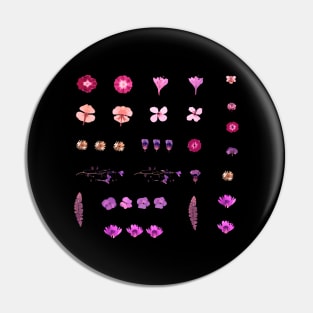 Dried pink flowers colorful Pin