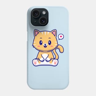 Cute Cat Sitting Cartoon Phone Case