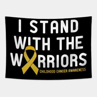 CANCER WARRIORS GOLD RIBBON Tapestry