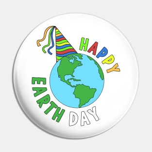 Earth day Happy Birthday Planet celebration Pin