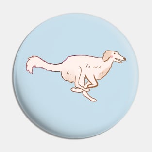 Running borzoi drawing Pin