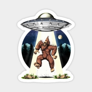 Bigfoot Alien Abduction Magnet