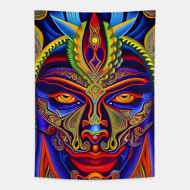 Dosed in the Machine (24) - Trippy Psychedelic Art Tapestry by TheThirdEye