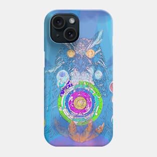 Wise One's Wonder: Enchanting Owl with Celestial Magic Phone Case