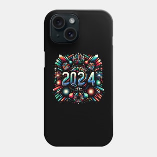 New Years Eve Party Supplies 2024 Happy New Year Fireworks Phone Case